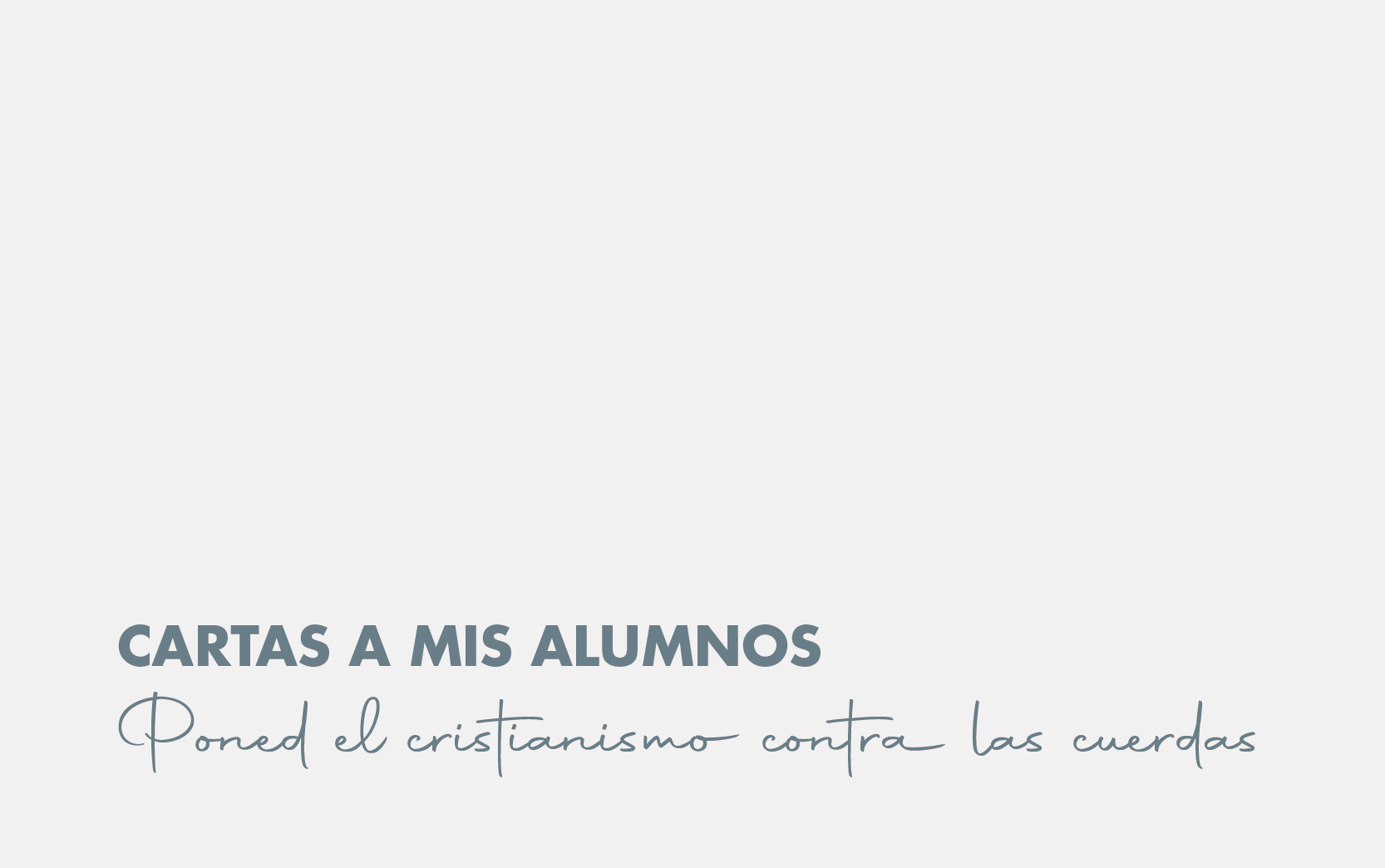 Poned el cristianismo contra las cuerdas